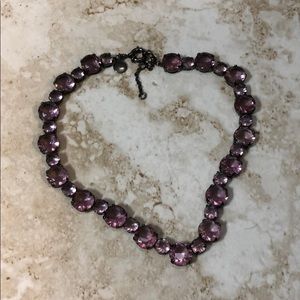 J. Crew purple crystal necklace